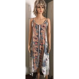 SHORELINE Women's Beachwear Sundress Asymmetric Hem Dress L/XL NEW NO TAG